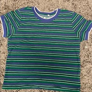 Striped PacSun “me to we” tee shirt